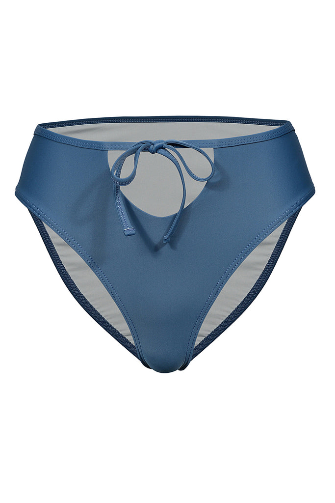 Camille Tie Front Bikini Bottom in Willow Blue. Shop Now Pay Later with Afterpay.