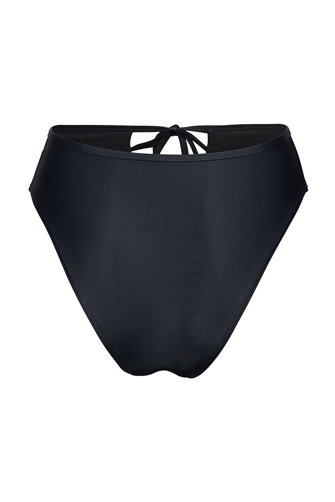 Camille Tie Front Bikini Bottom in Black. Shop Now Pay Later with Afterpay.